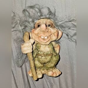 Vintage Collectible Norwegian Troll Figurine Handcrafted